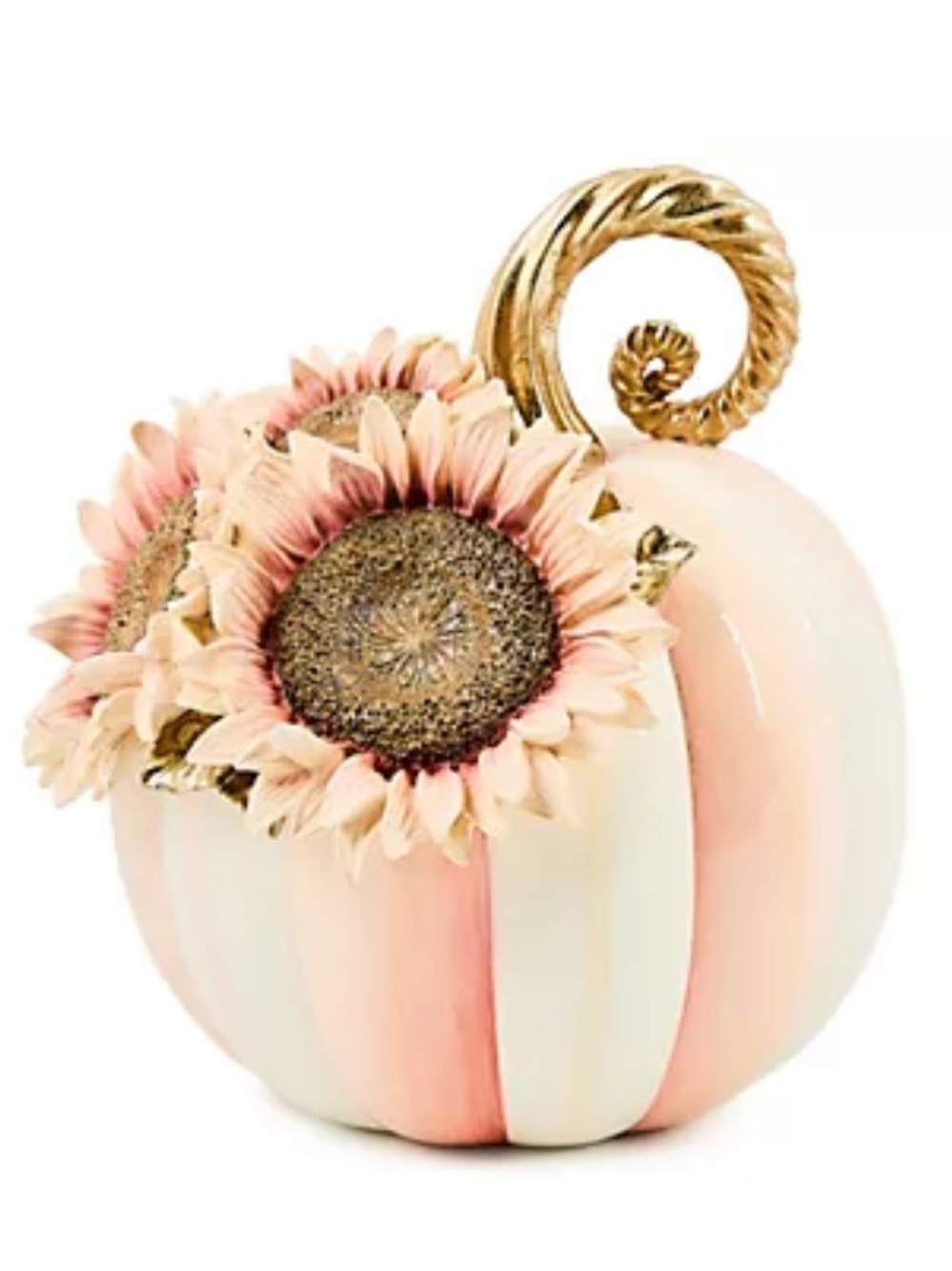MacKenzie-Childs Rosy Stripe
Small Sunflower Pumpkin. New in Box!